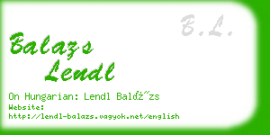 balazs lendl business card